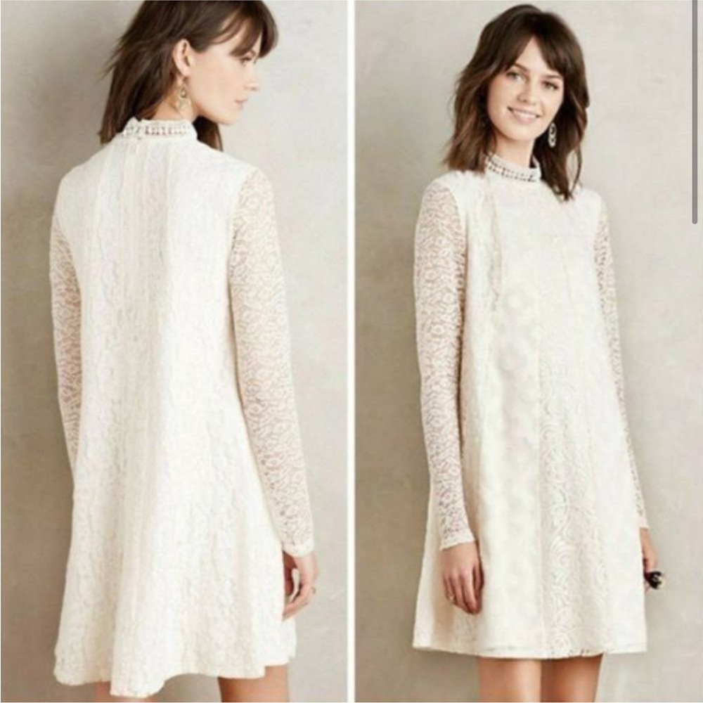 Anthropologie White Dress